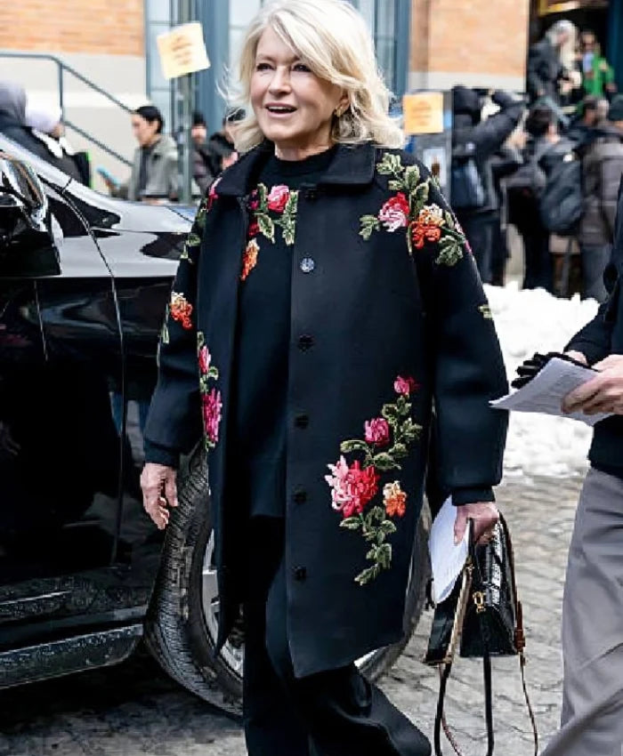 Martha Stewart New York Fashion Week Floral Coat