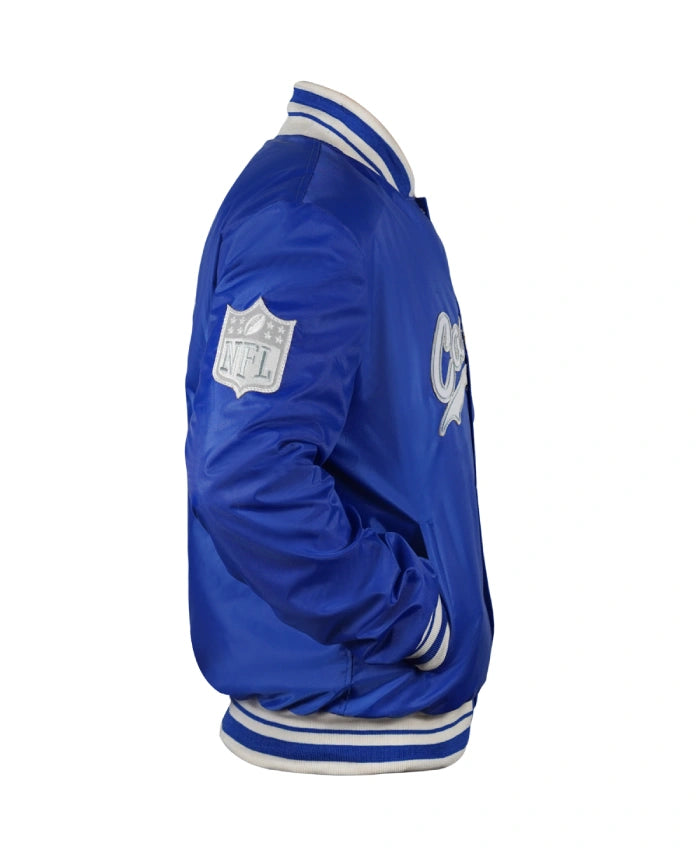 Dallas Cowboys Gray and White Rib Varsity Jacket