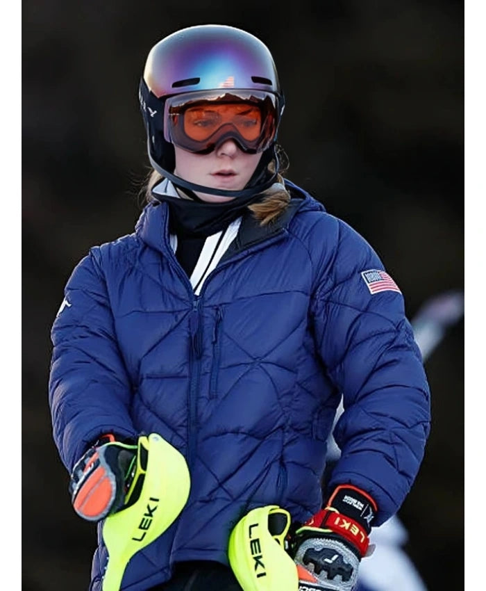 Milano Cortina 2026 Mikaela Shiffrin Team USA Blue Puffer Jacket