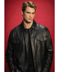 Nicholas Galitzine Milan FW 2026 Leather Jacket