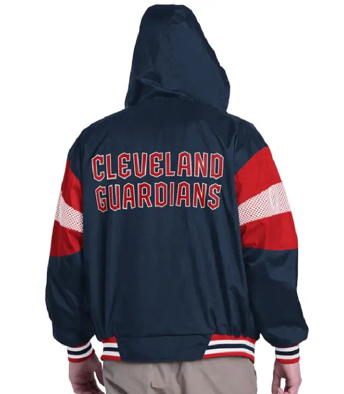 Navy/Red Cleveland Guardians Legacy Lightweight Hooded Jacket