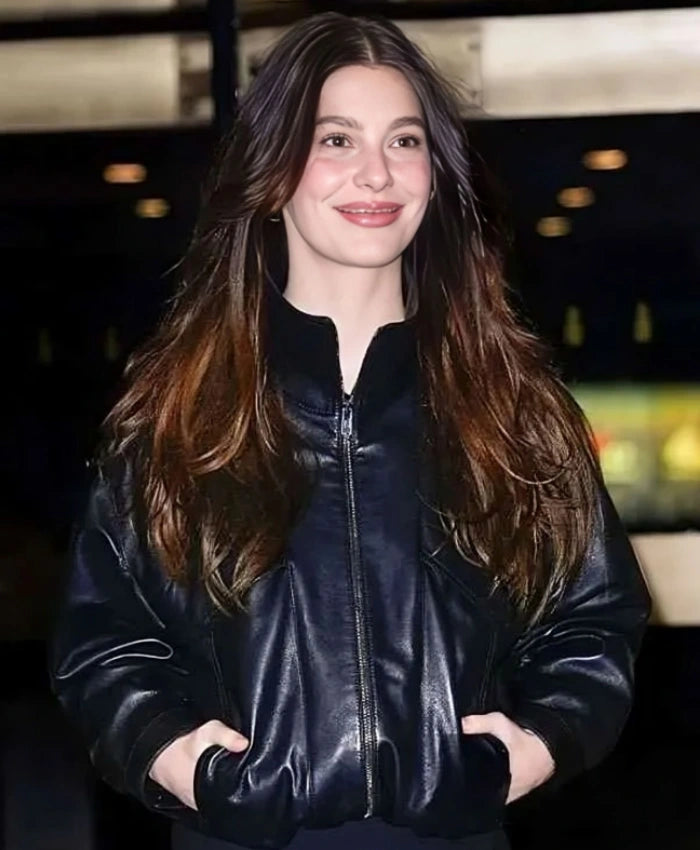 Camila Morrone NYC 2026 Leather Jacket