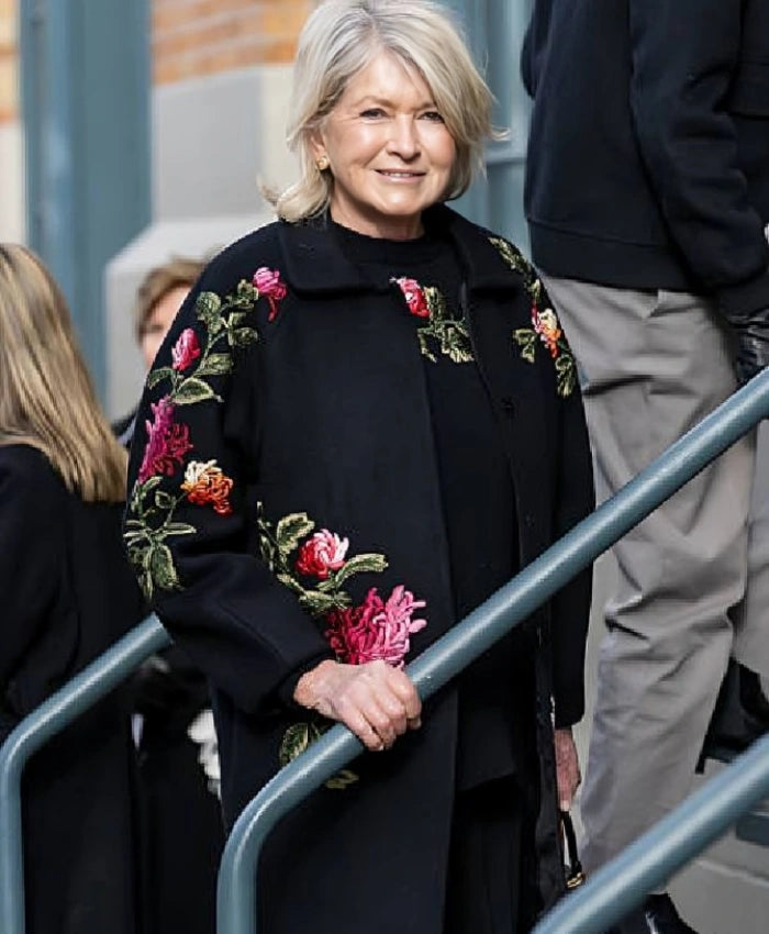 Martha Stewart New York Fashion Week Floral Coat