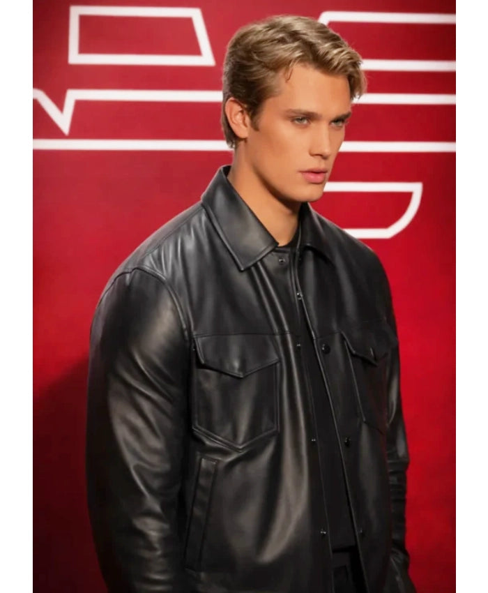 Nicholas Galitzine Milan FW 2026 Leather Jacket