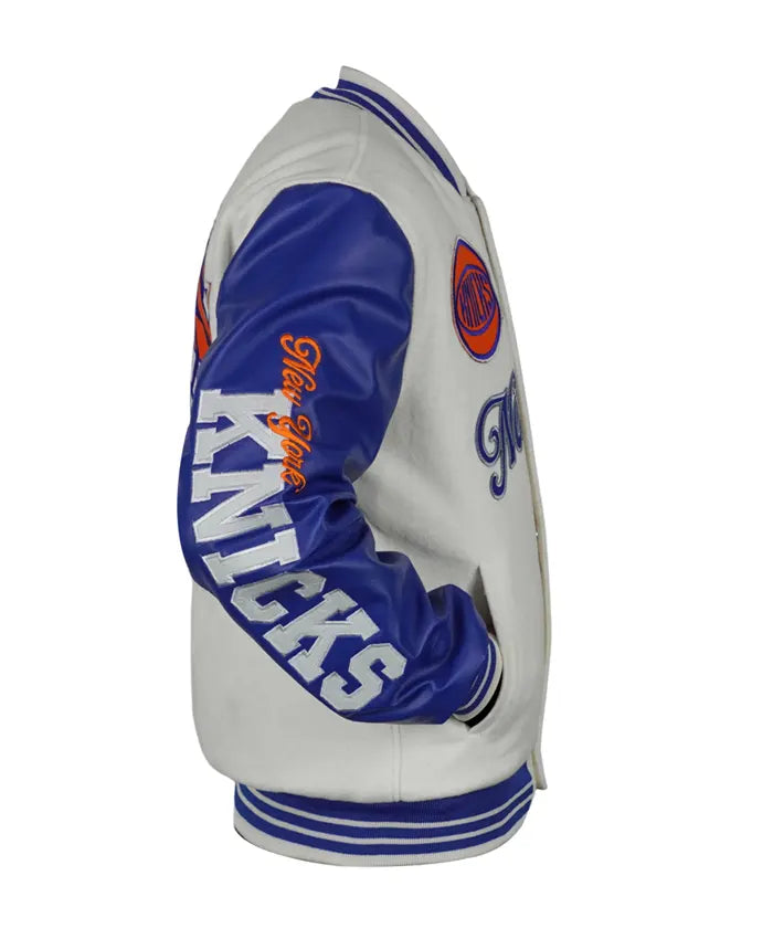 Ny Knicks Cream And Royal Jacket