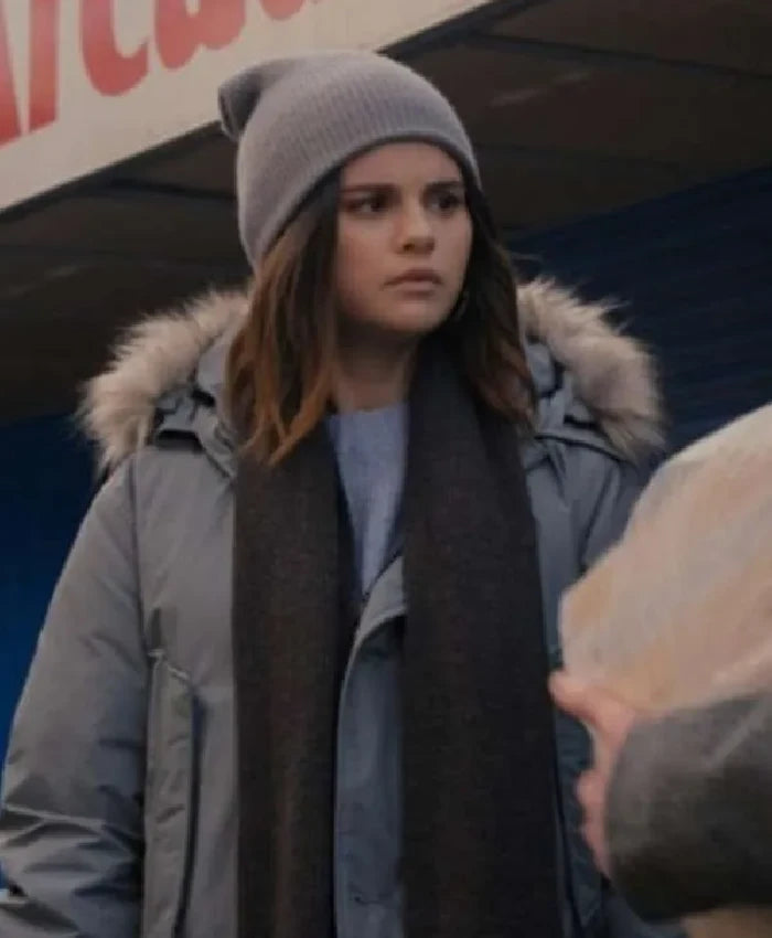 Only Murders In The Building Selena Gomez Blue Coat
