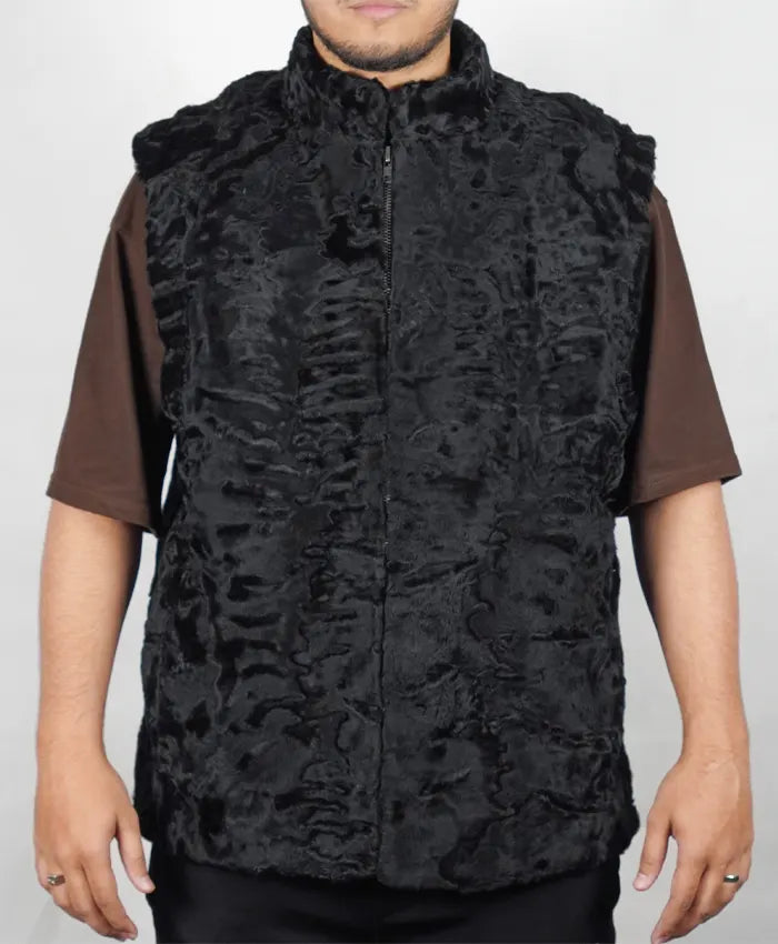 Persian Lamb Fur Winter Waistcoat Vest