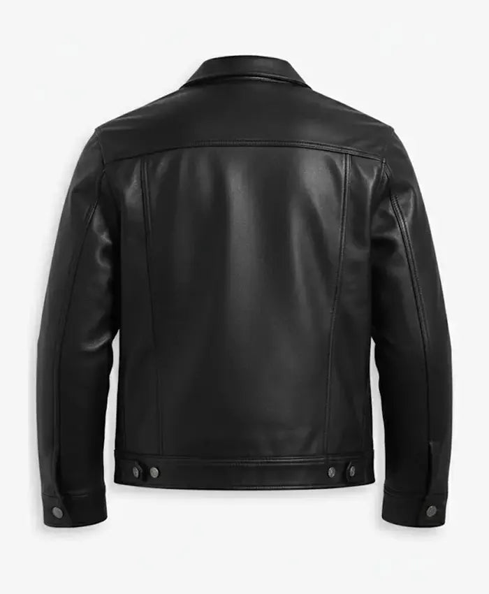 Premium Slim-Fit Black Leather Jacket
