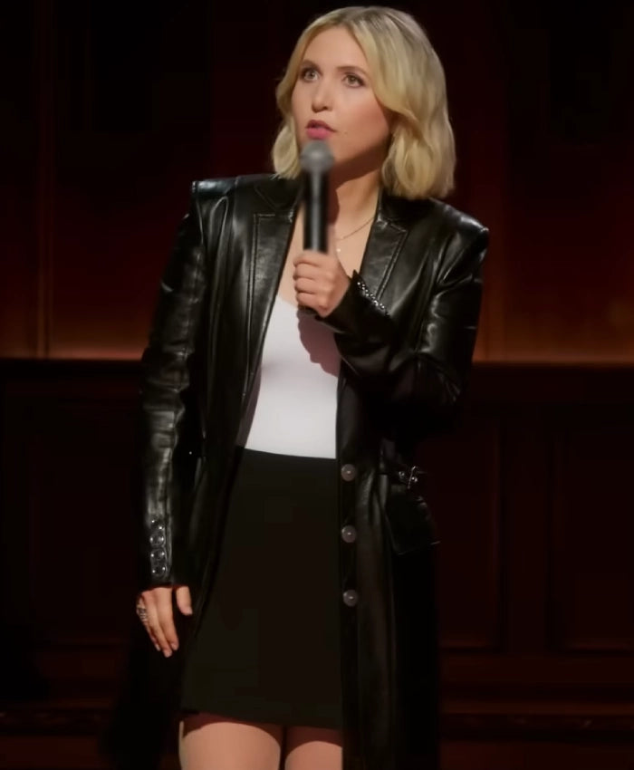 Taylor Tomlinson Prodigal Daughter Black Leather Coat