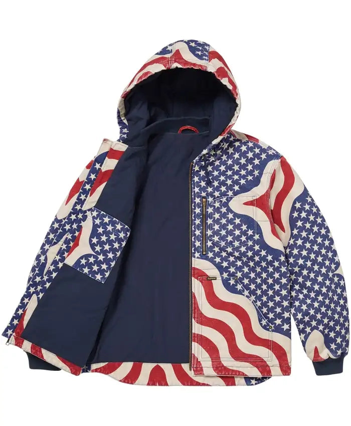 Supreme SS26 Flag Quilted Jacket