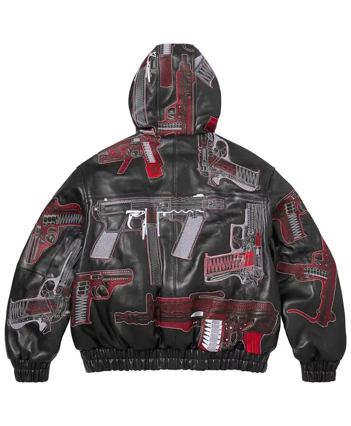 Supreme SS26 Guns Leather Jacket