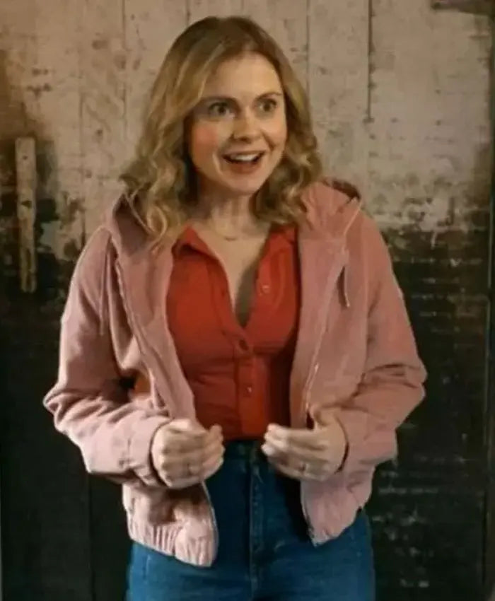 Ghosts S02 Rose McIver Pink Corduroy Jacket