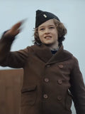 Alfie Tempest Masters Of The Air Brown Peacoat