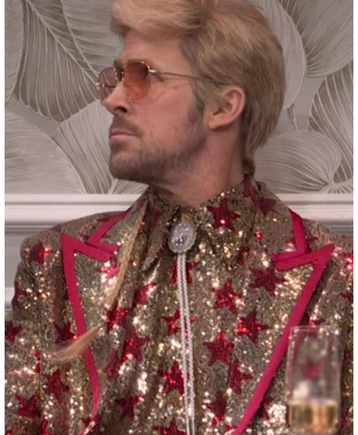 Ryan Gosling SNL S51 Gold Sequin Star Blazer