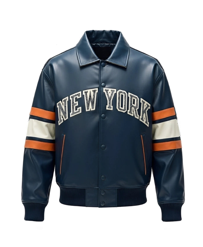 Kith X AVIREX Knicks Leather Jacket