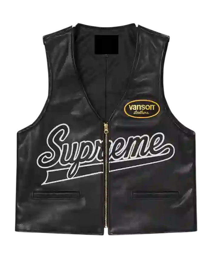 Supreme x Vanson Leathers Spider Web Vest