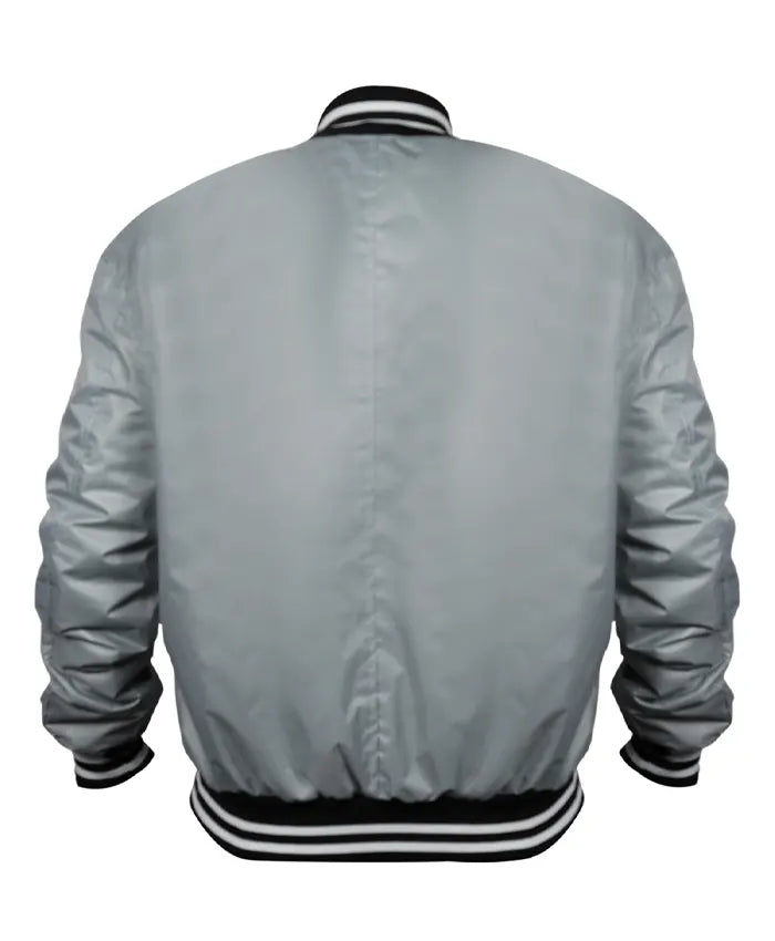 90’s New York Yankees Varsity Silver Jacket
