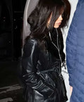 Street Style Jenna Ortega Fur Leather Jacket