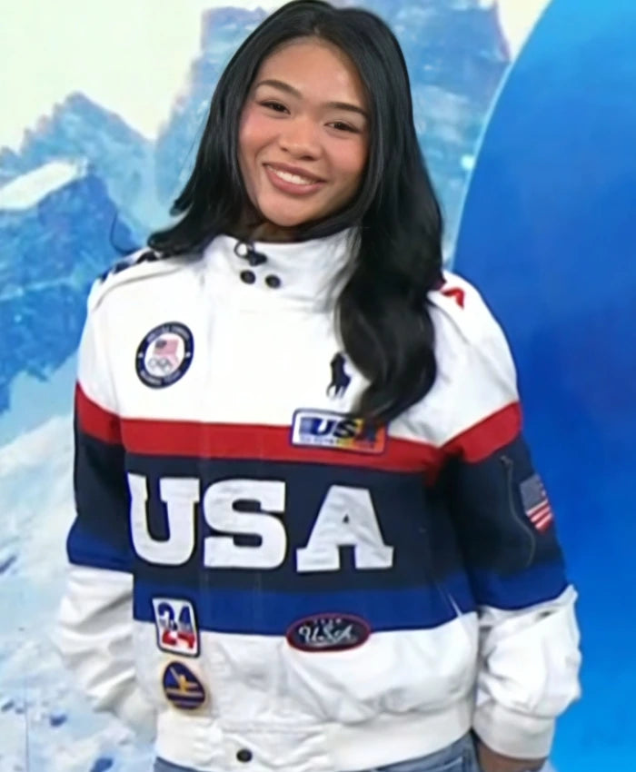 Sunisa Lee The Today Show White Team USA Jacket