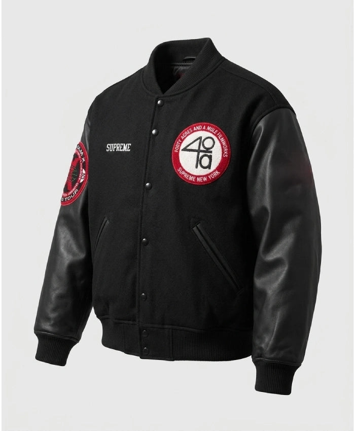 Supreme 40 Acres Malcolm X Varsity Jacket