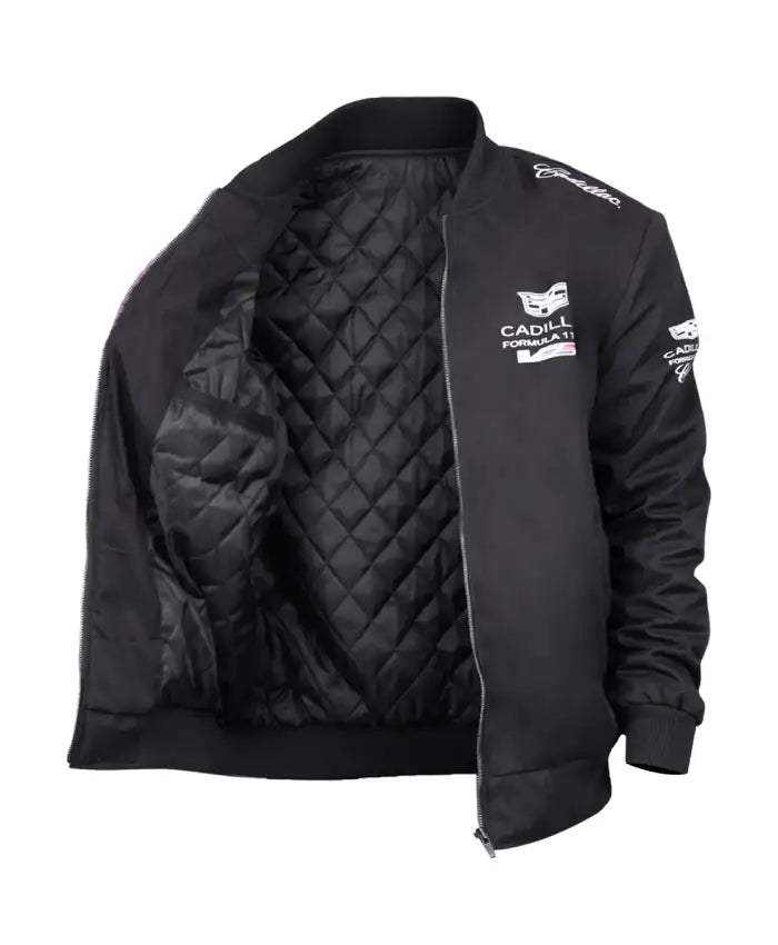 F1 Cadillac Black Racing Bomber Jacket