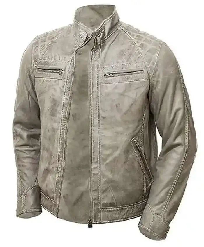 The Bikeriders Tom Hardy Leather Quilted Jacket