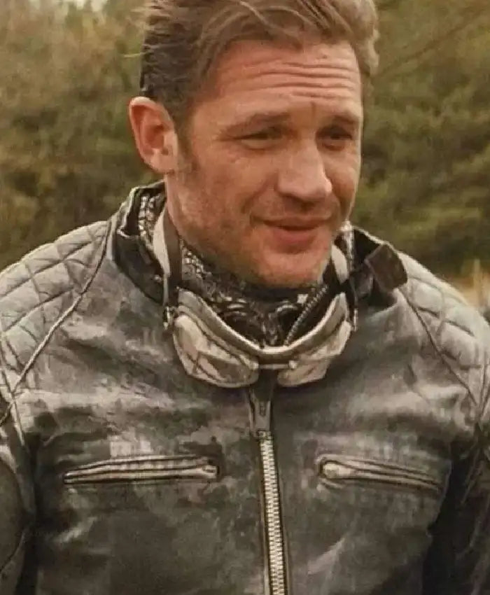 The Bikeriders Tom Hardy Leather Quilted Jacket