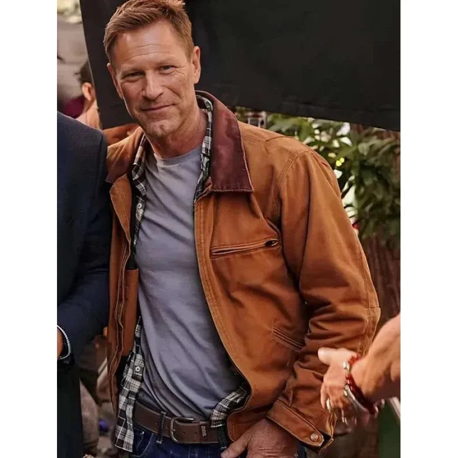 Aaron Eckhart The Bricklayer Brown Jacke