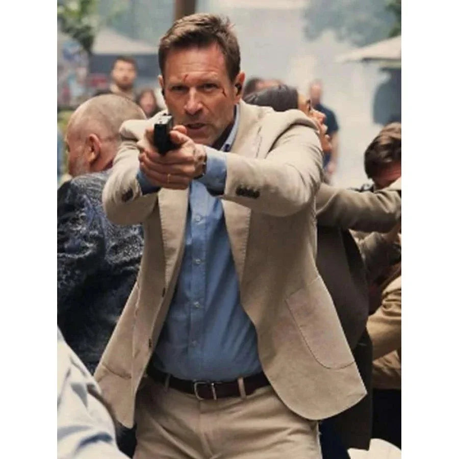 Aaron Eckhart The Bricklayer 2024 Blazer