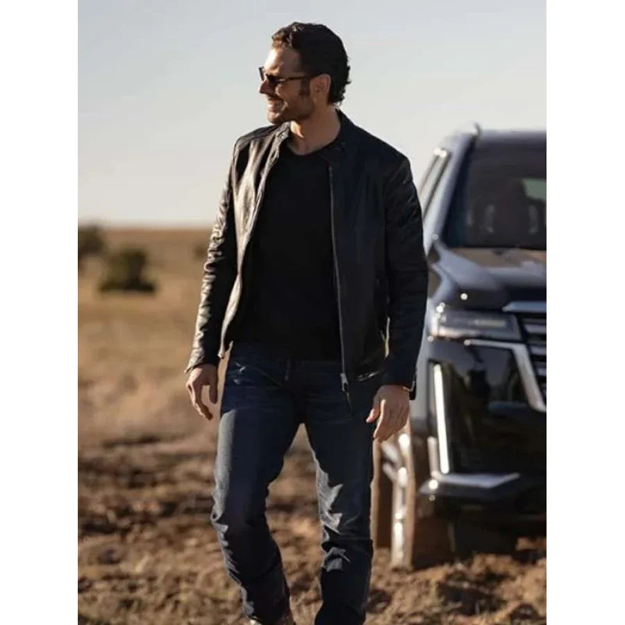 Adan Canto The Cleaning Lady Black Leather Jacket