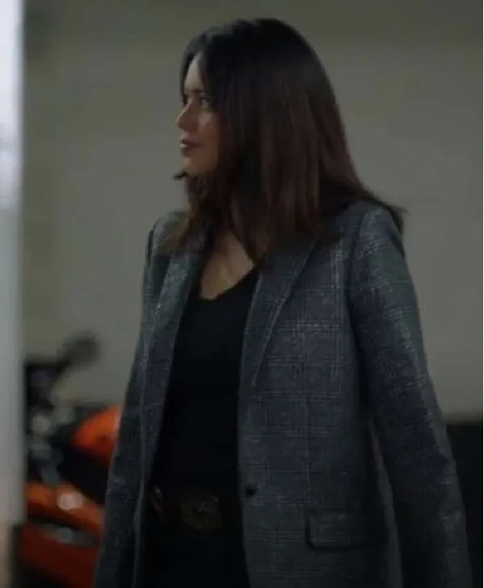 The Rookie Alyssa Diaz Grey Plaid Blazer