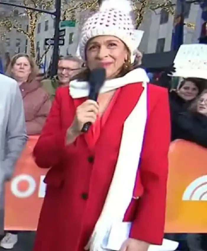 The Today Show Hoda Kotb Red Coat