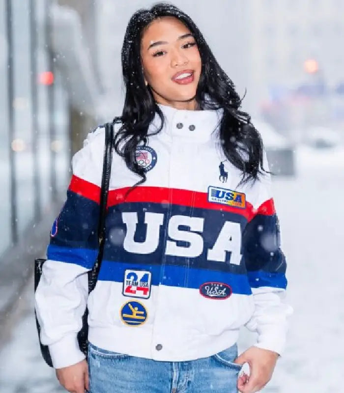 The Today Show Suni Lee White Team USA Jacket