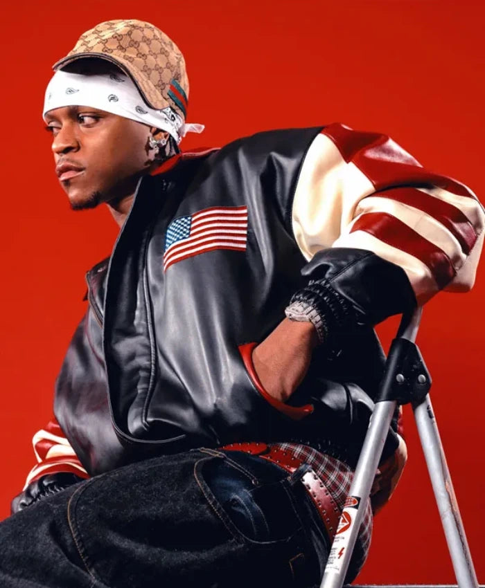 Txyy USA Flag Leather Jacket