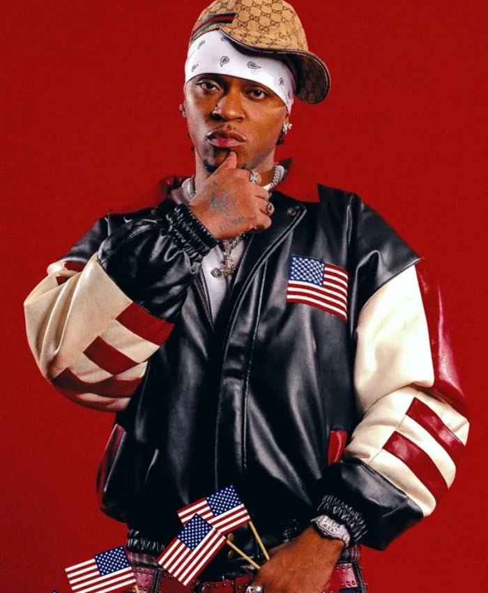 Txyy USA Flag Leather Jacket