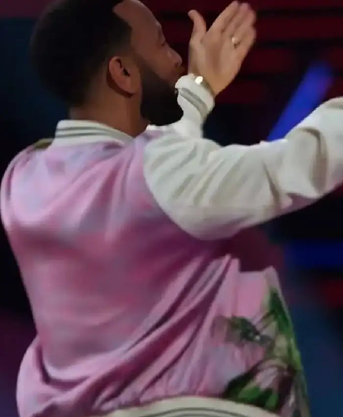 The Voice S25 John Legend Pink Bomber Jacket