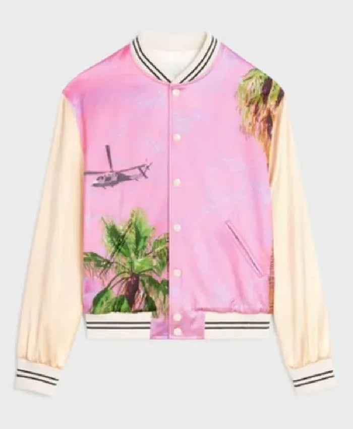 John Legend The Voice S25 Pink Bomber Satin Jacket