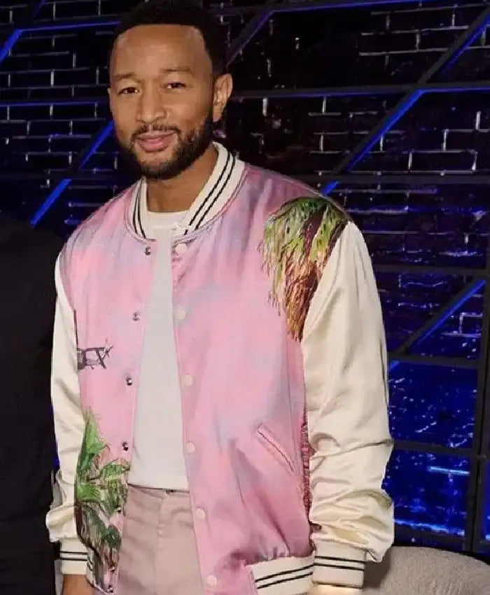 Buy The Voice S25 John Legend Pink Bomber Jacket
