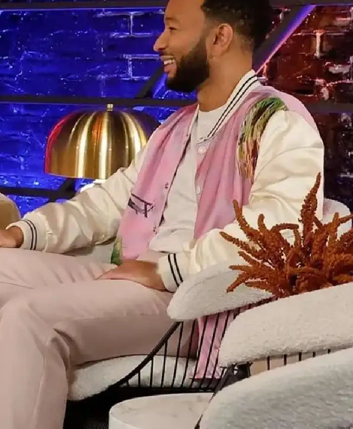 The Voice S25 John Legend Pink Bomber Jacket For Sale