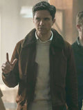 Topher Grace The Waterfront Shearling Brown Jacket