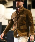 Travis Kelce Suede Leather Jacket