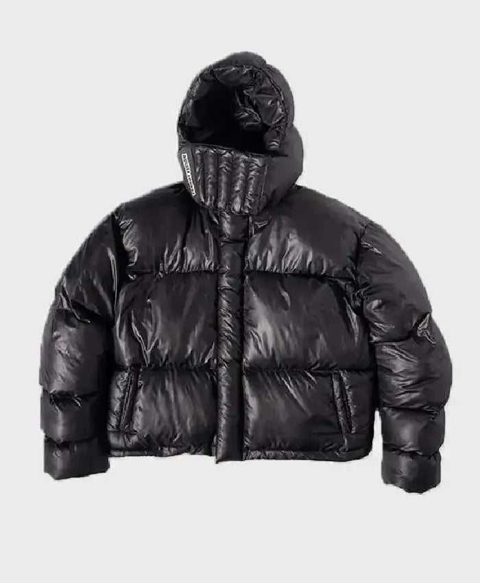 Trendt Vision Detachable Hood Black Puffer Jacket For Men and Women