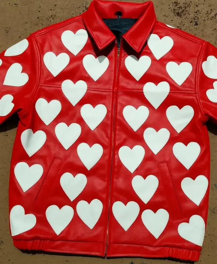 Valentines Day Heart Leather Jacket