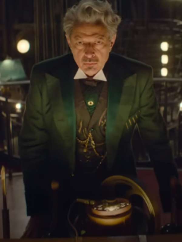 Jeff Goldblum Wicked 2024 Green Coat