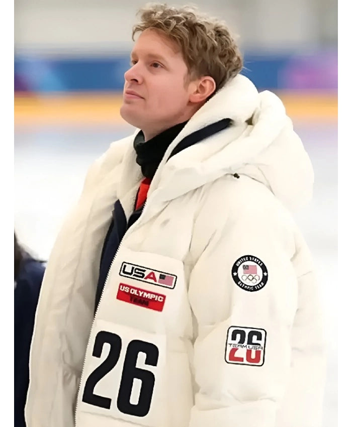 Winter Olympics 2026 Evan Bates Team USA Flagbearer Jacket
