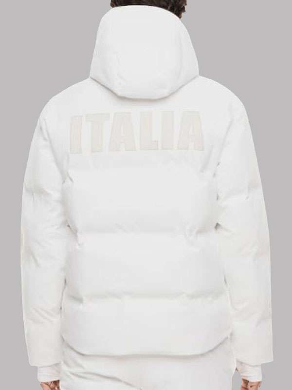 Winter Olympics 2026 Team Italy White Puffer Jacket