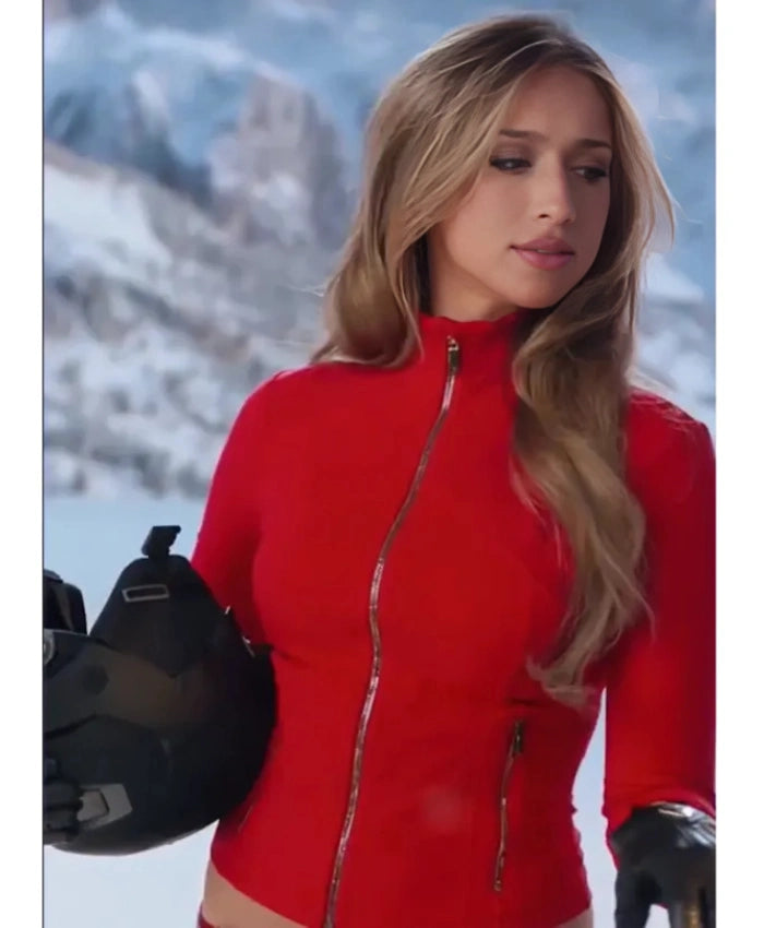 Tate McRae Commercial 2026 Red Jacket