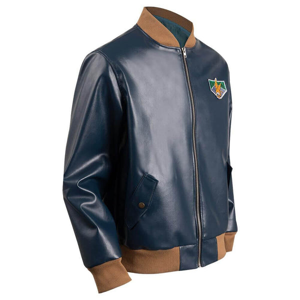 Leon Kennedy RE4 Remake Blue Leather Jacket