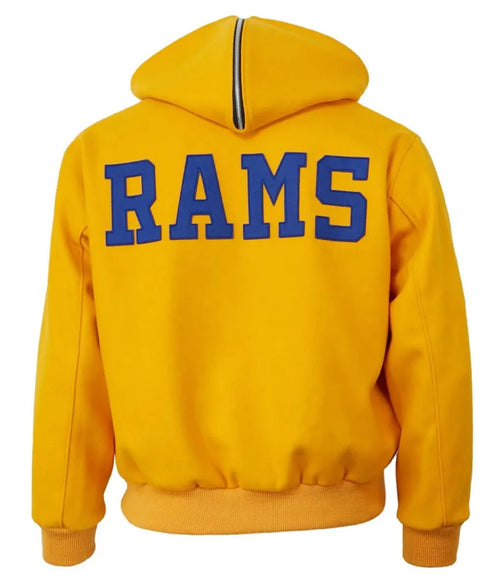 1950 Los Angeles Rams Yellow Hooded Jacket